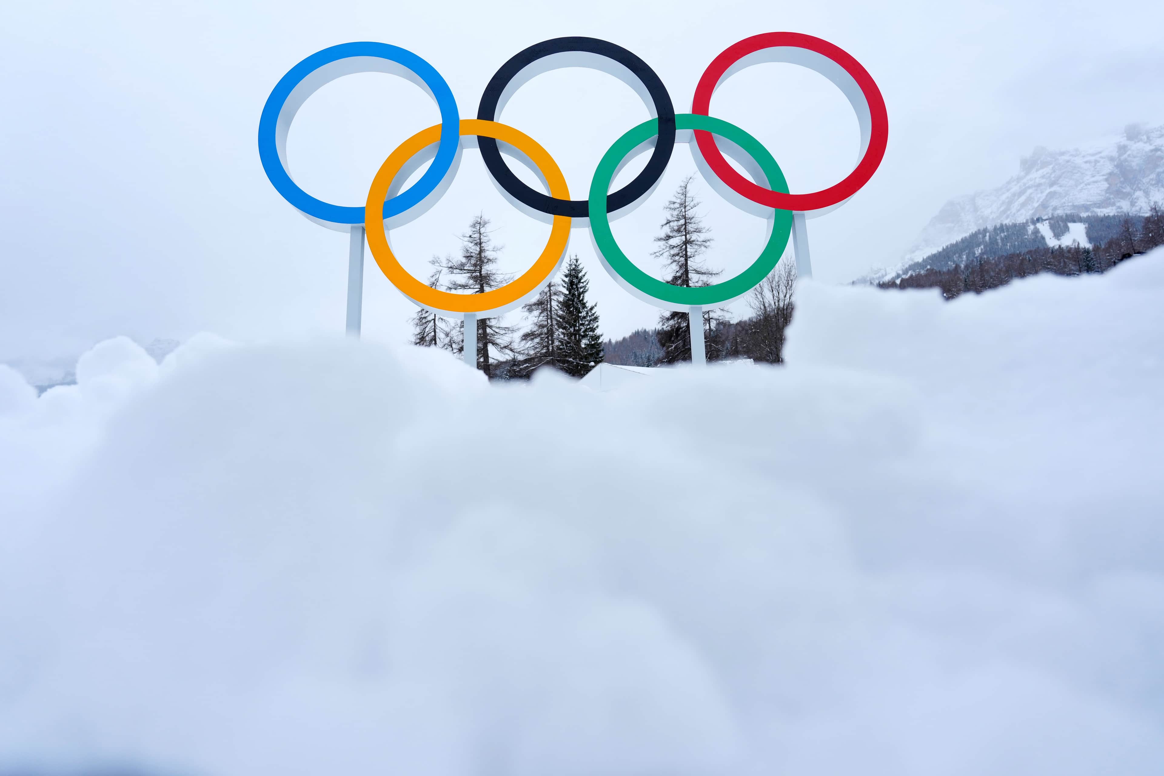 Олимпийские кольца в Италии. © Michael Kappeler, dpa / picture-alliance / ТАСС