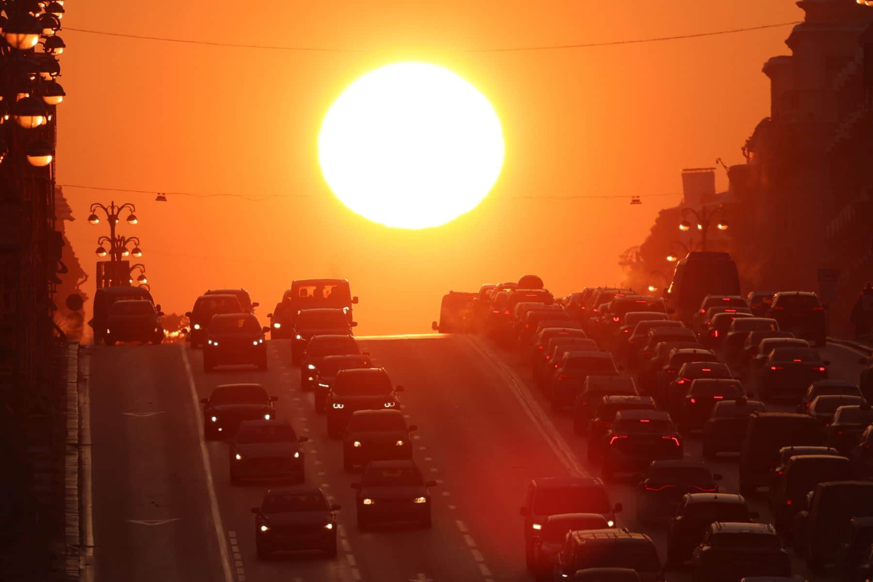 Закат солнца в Минске