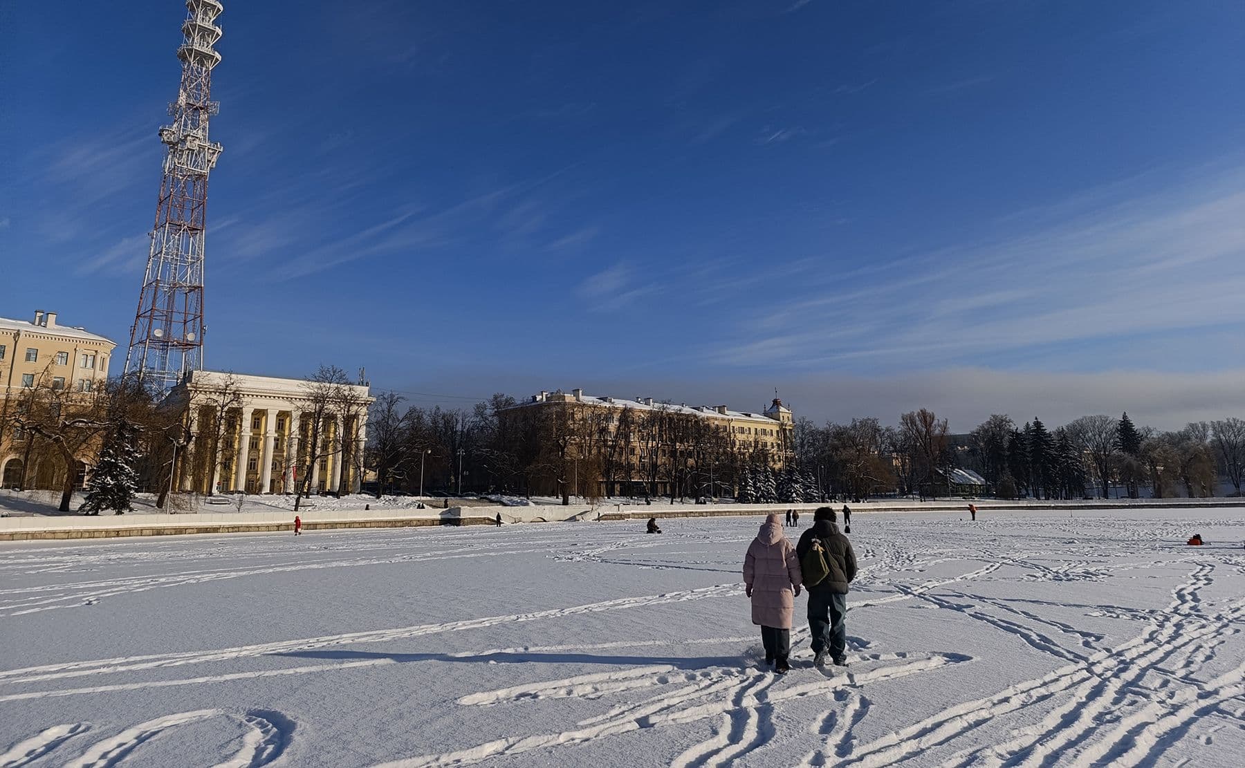 Минчане на Свислочи зимой