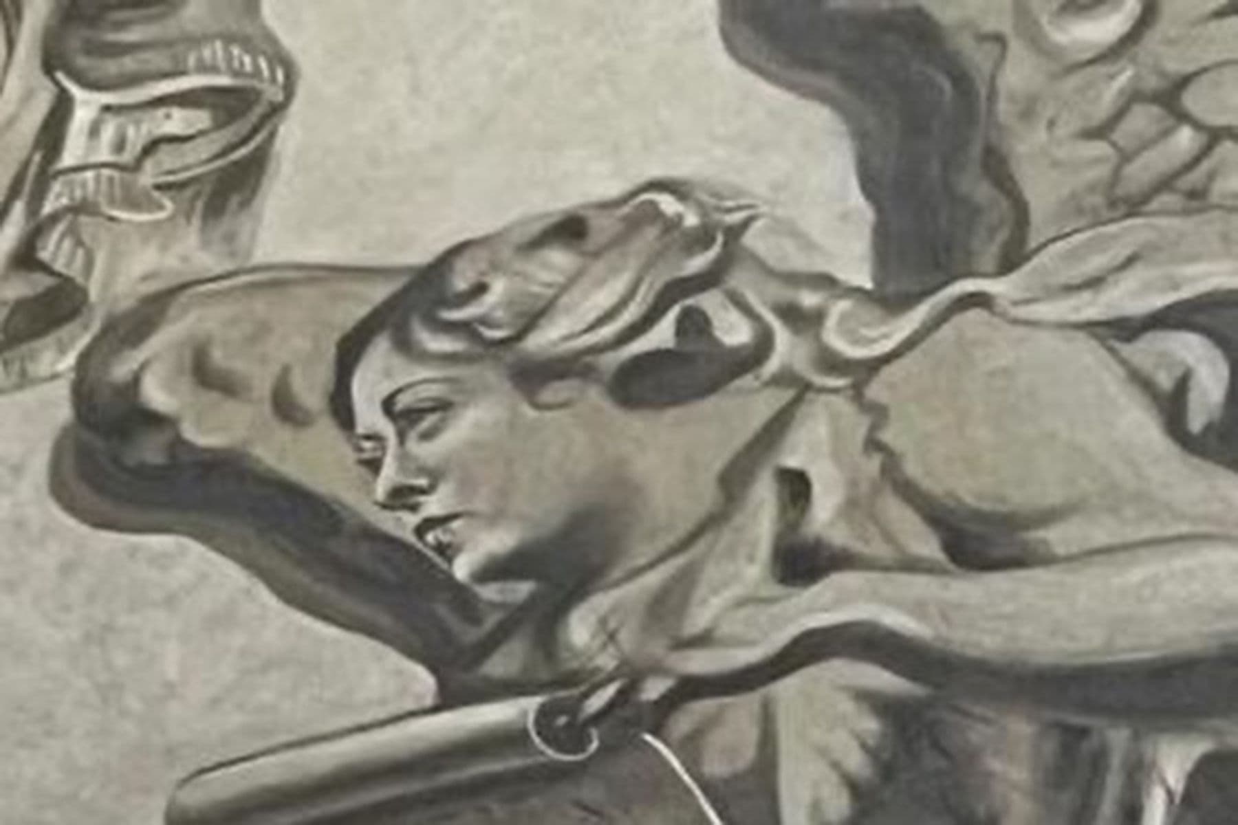 Фрагмент композиции над мраморным бюстом последнего итальянского короля Умберто II. © giorgiameloni, instagram.com