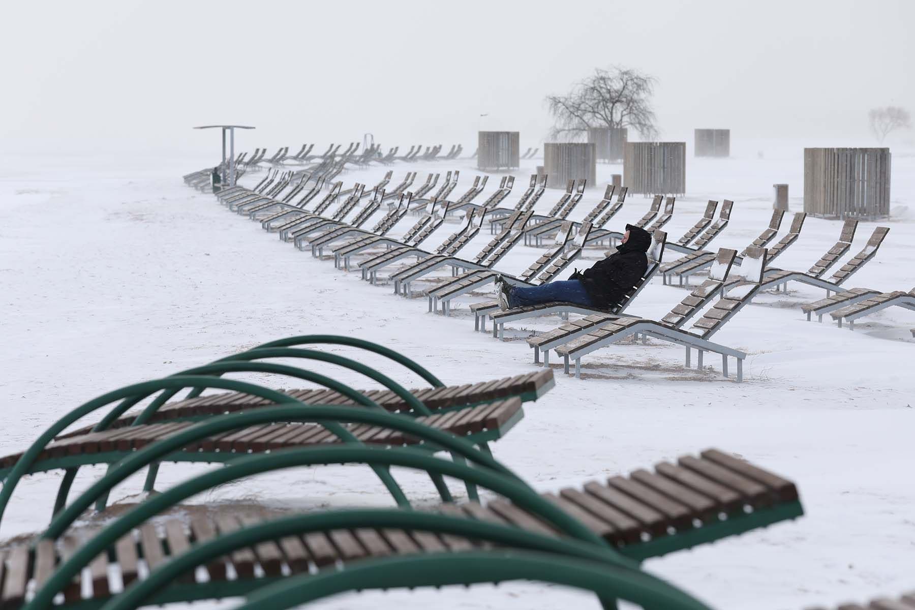 Пляж на Минском море зимой. © Павел Орловский, Times.by