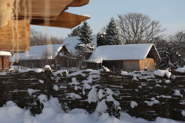 Деревня Ливье зимой