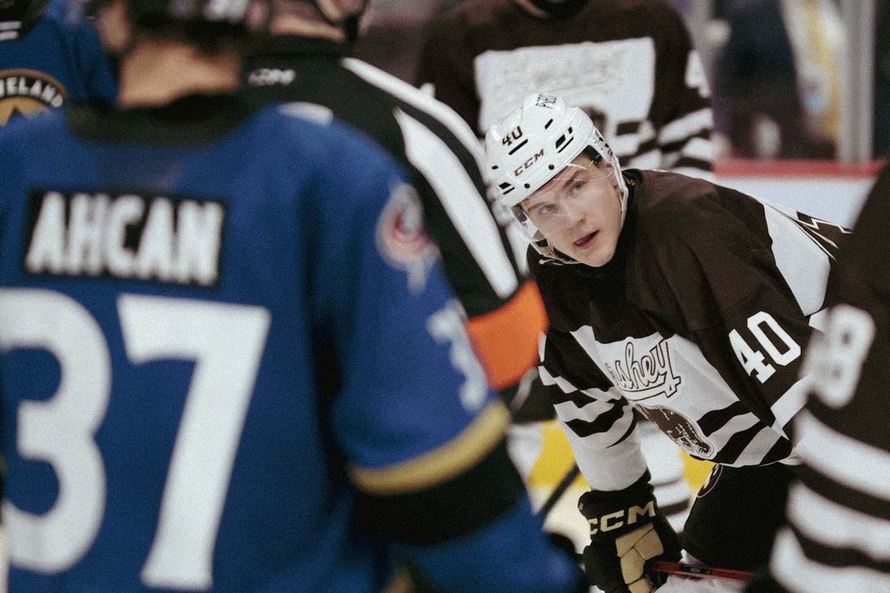 Белорусский хоккеист Илья Протас. © Hershey Bears, Х