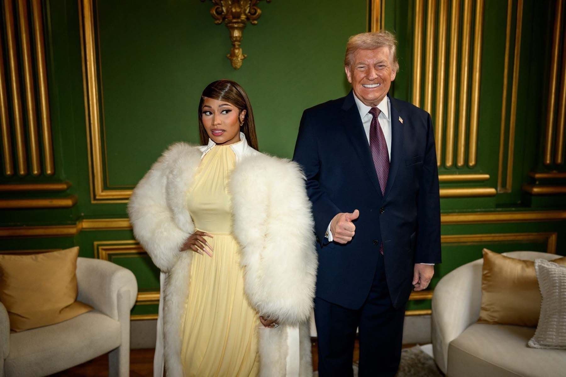 Рэперша Ники Минаж и президент США Дональд Трамп. © Nicki Minaj, Х