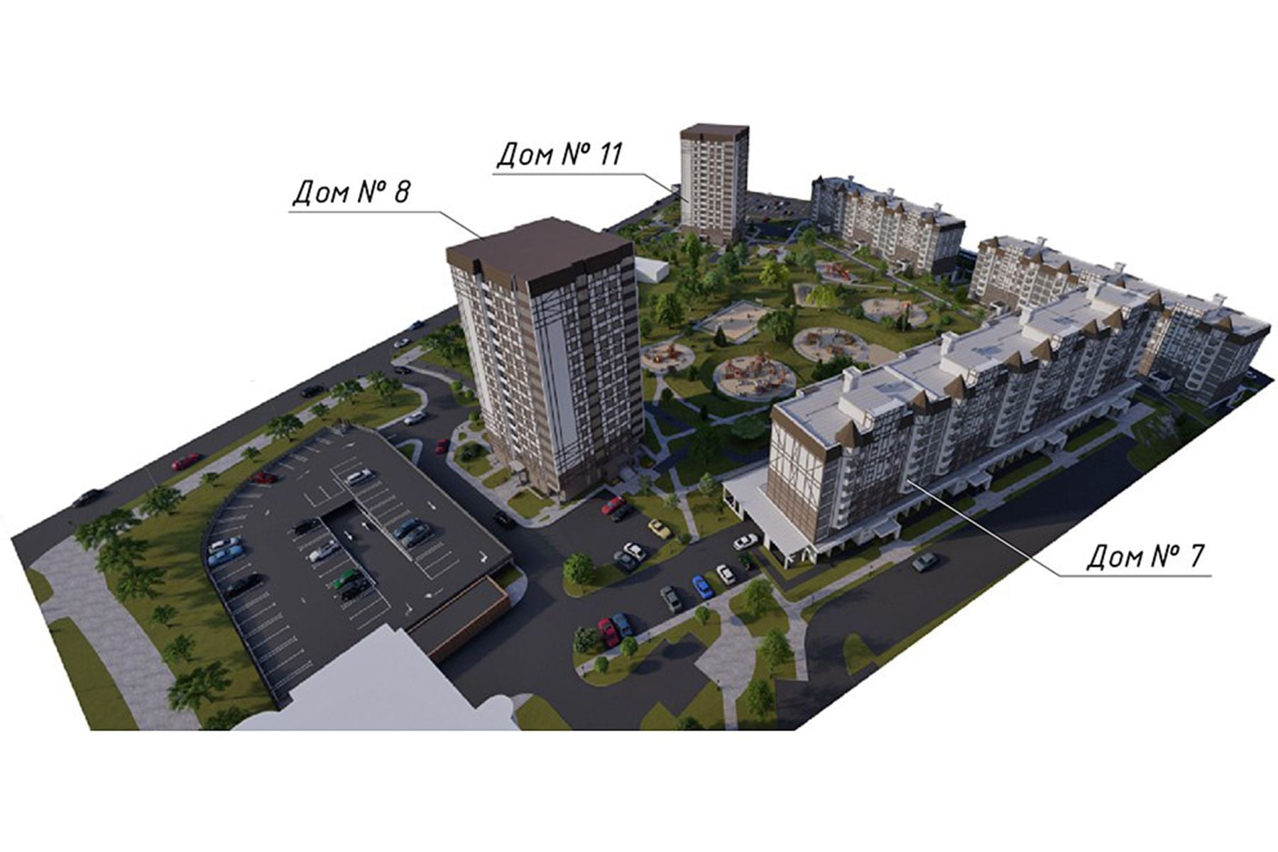 Макет нового квартала в районе улиц Розы Люксембург и Щорса в Минске. © «Минскстрой», Telegram