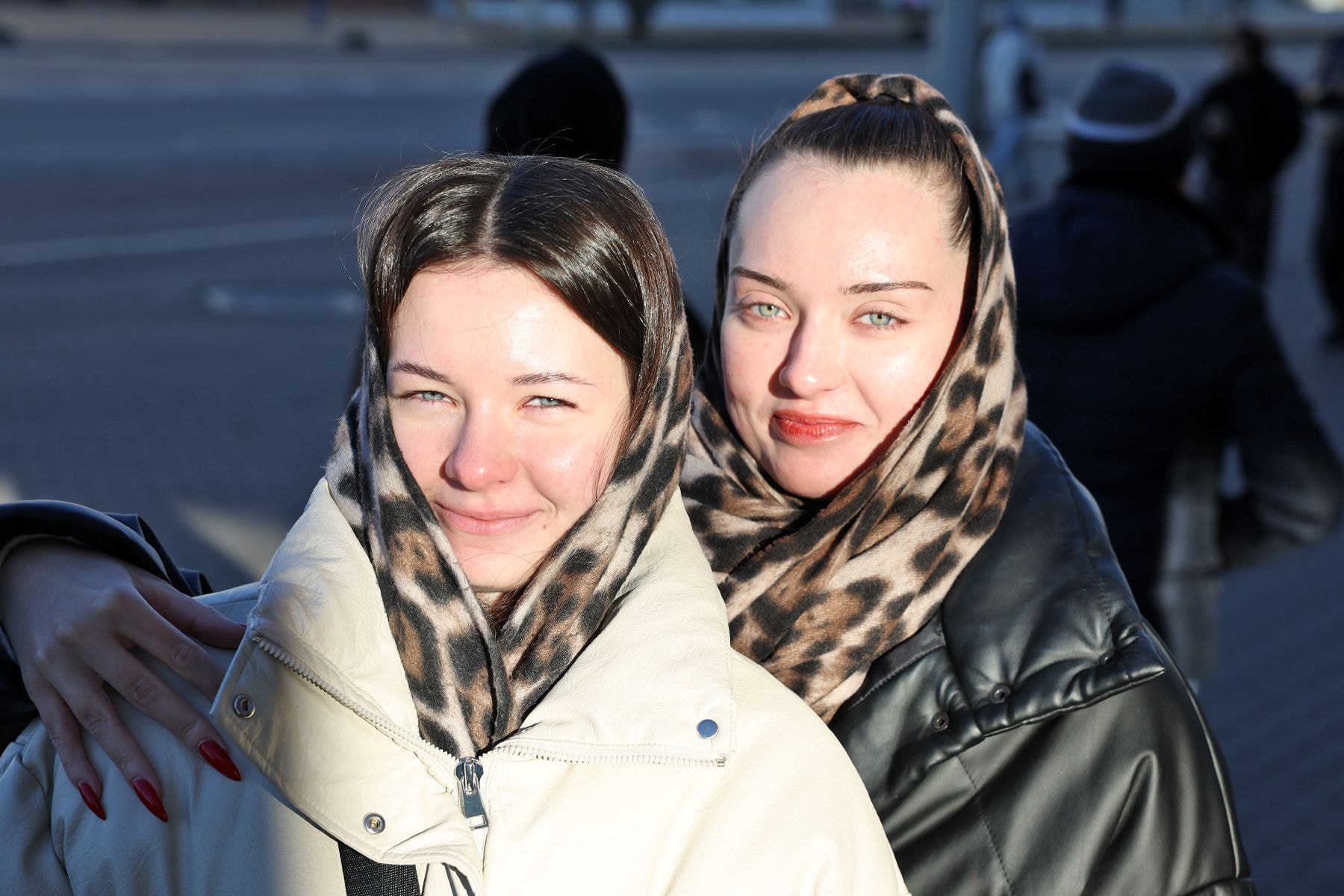 платок зимой