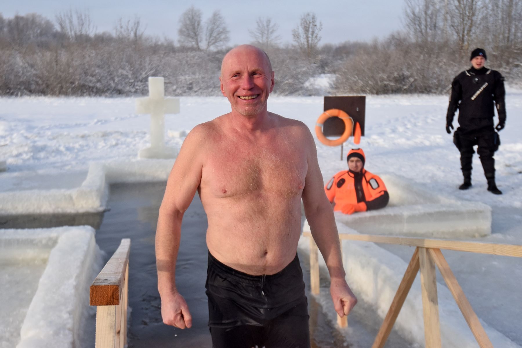 Обряд окунания в купель в Ветке 