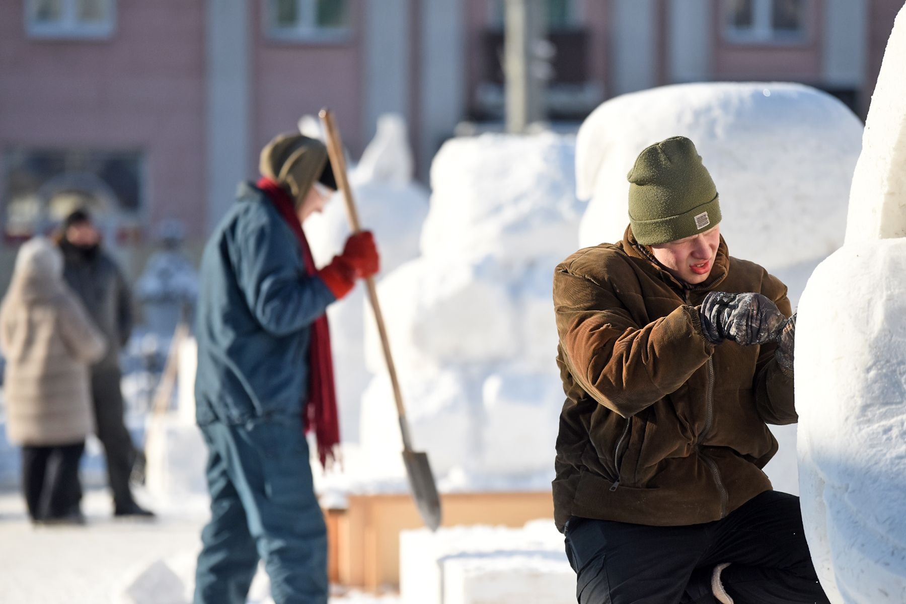 Фестиваль снежных скульптур в Гомеле