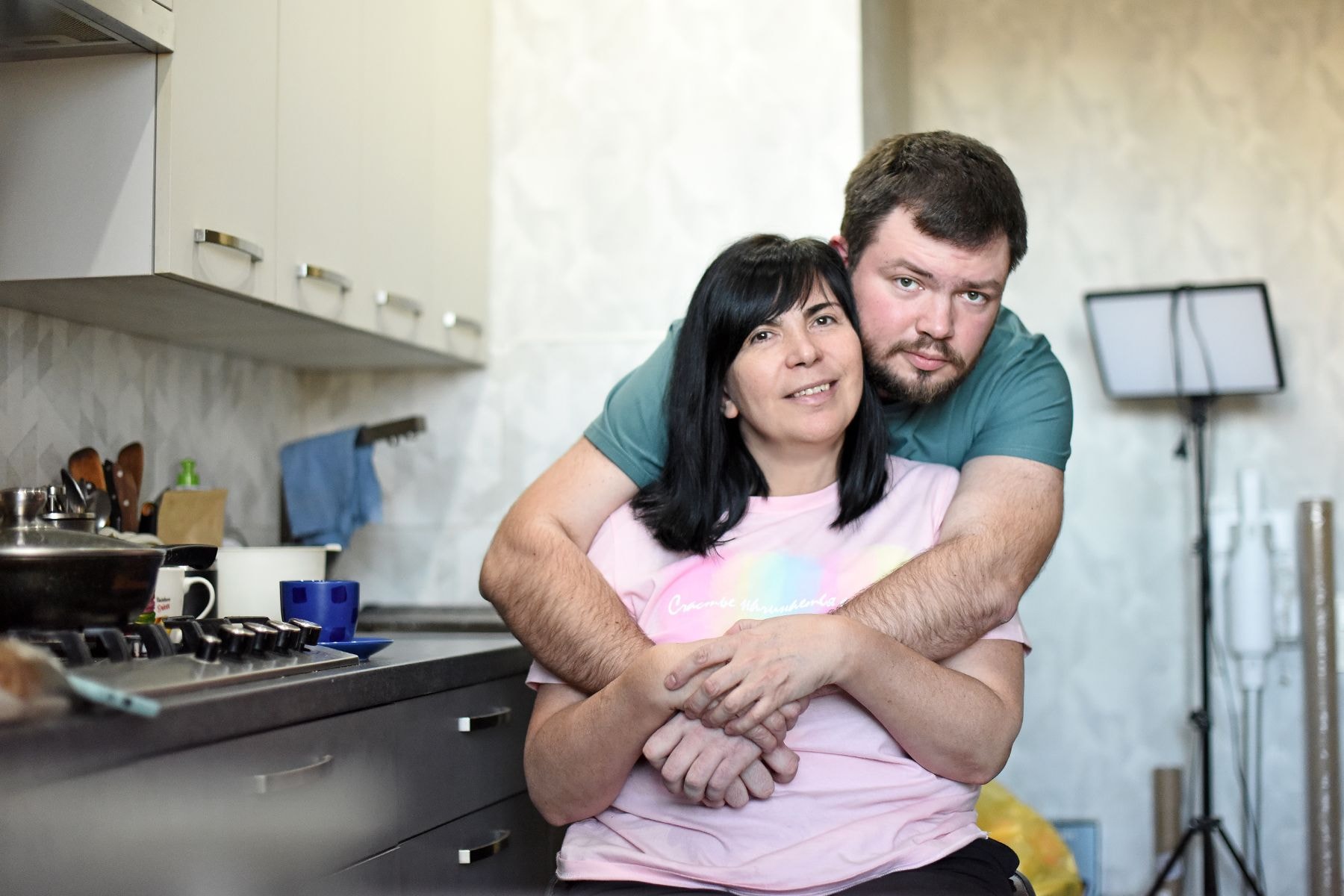 Татьяна Бойничева с сыном Михаилом. © Мария Амелина, Times.by