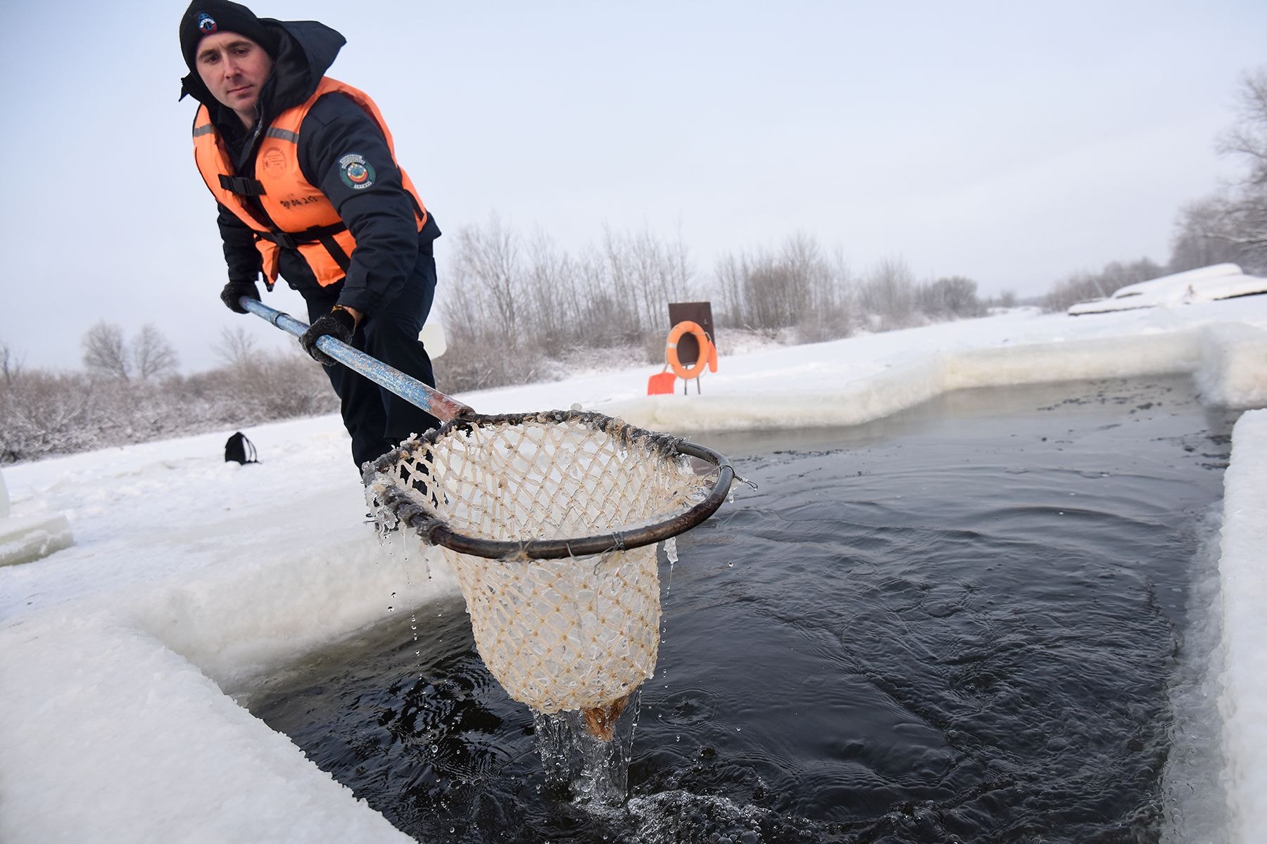 Обряд окунания в купель в Ветке 