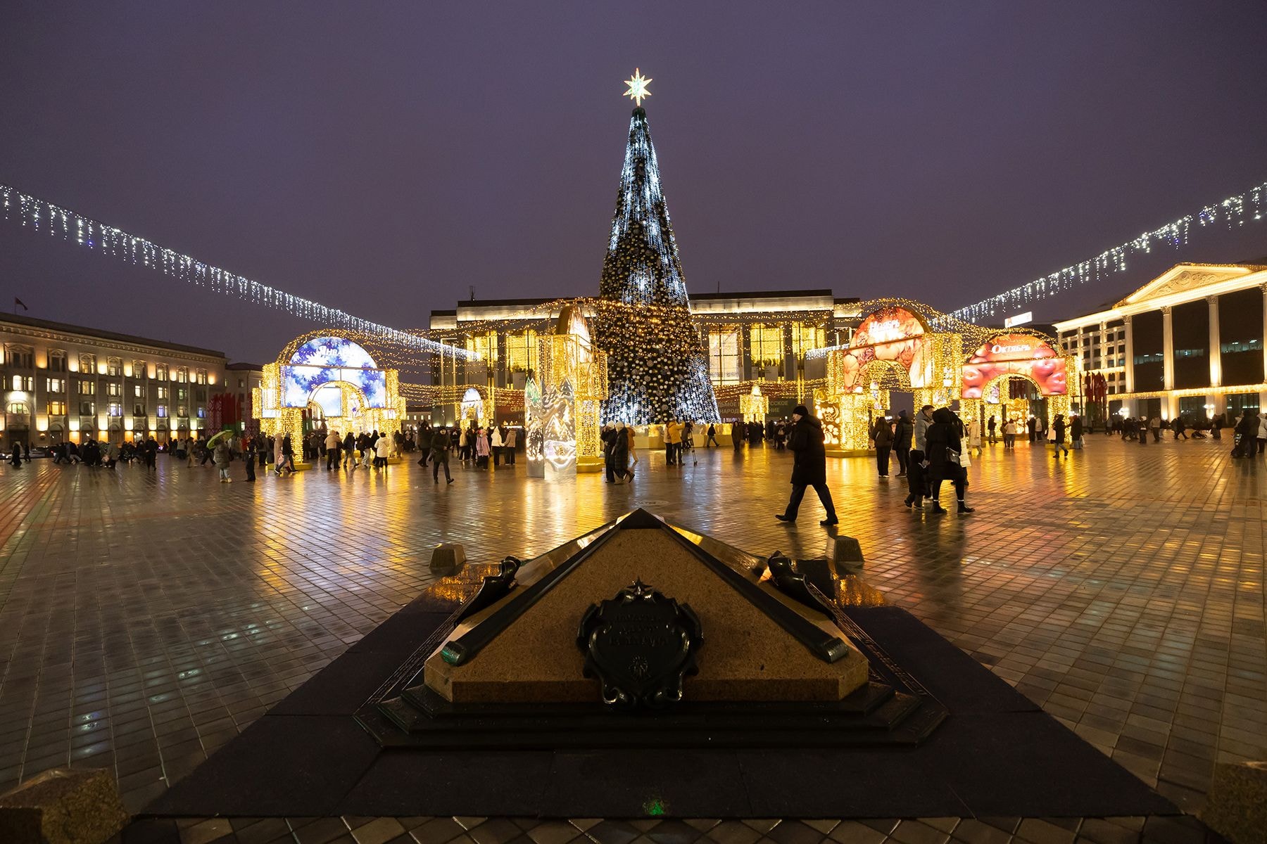 Елка на пл.Октябрьская