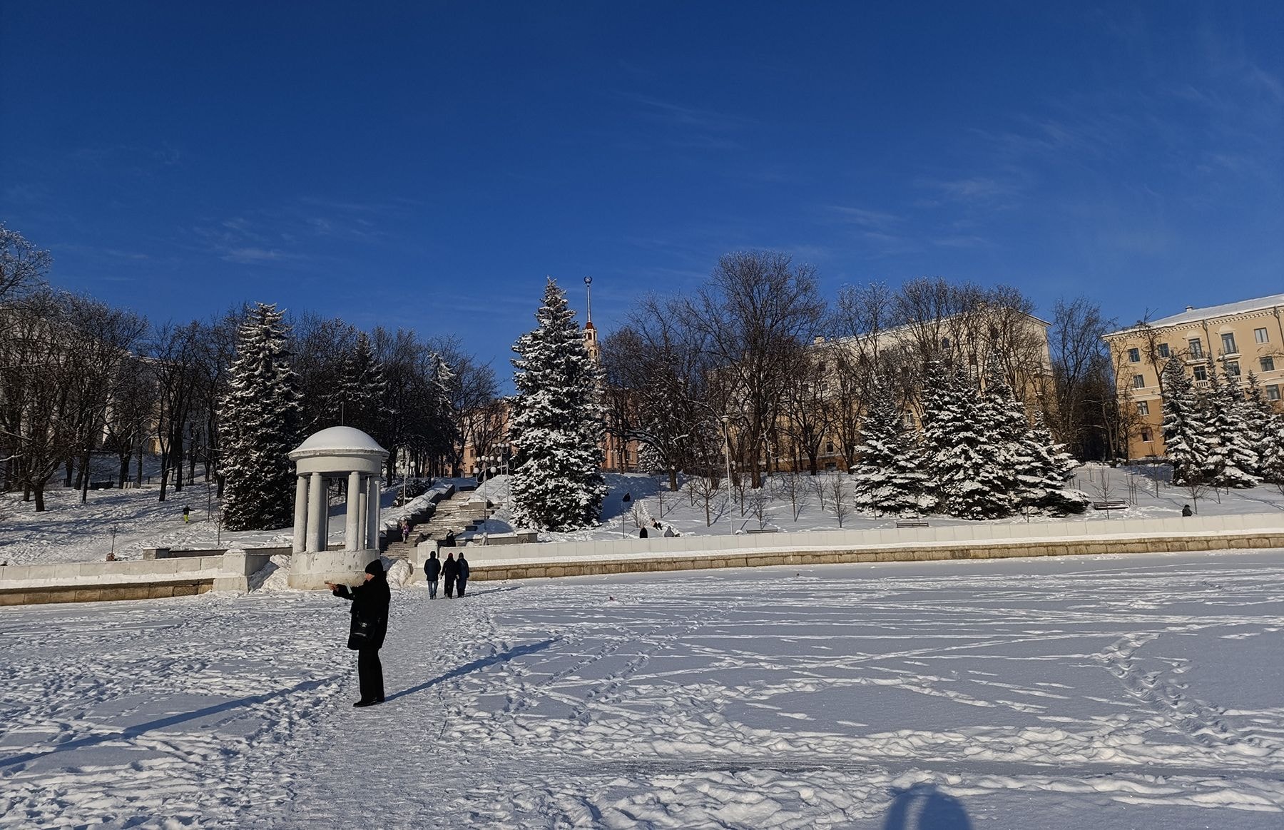 Минчане на Свислочи зимой