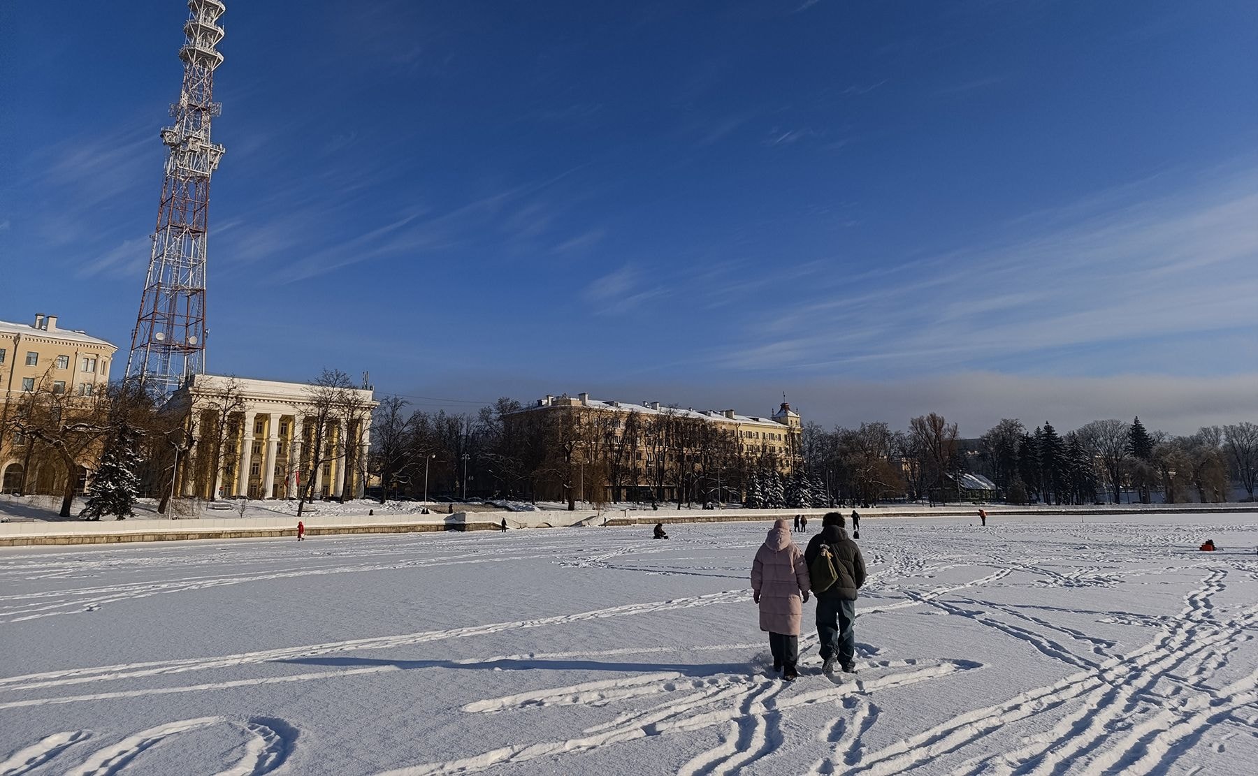 Минчане на Свислочи зимой