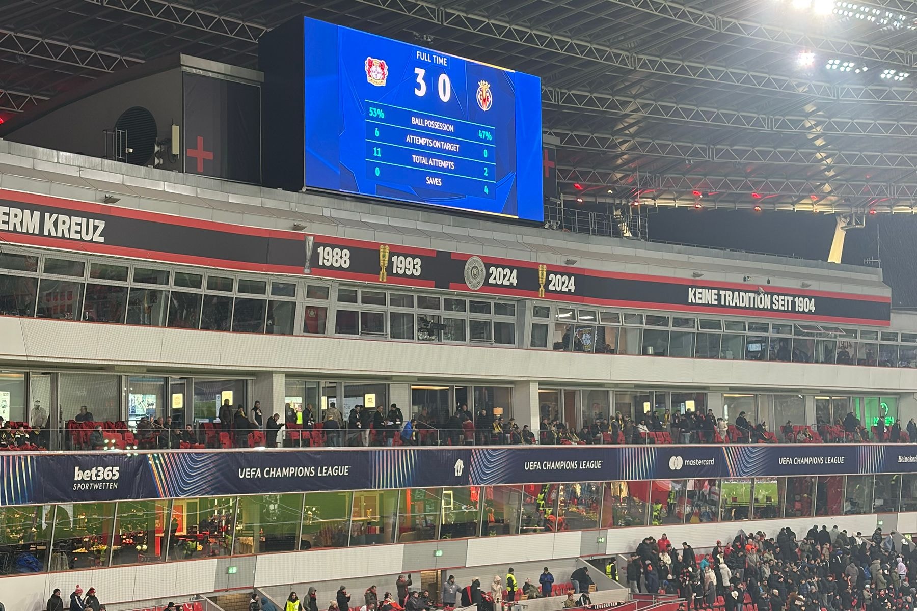 Матч «Байер» - «Вильярреал» в Леверкузене