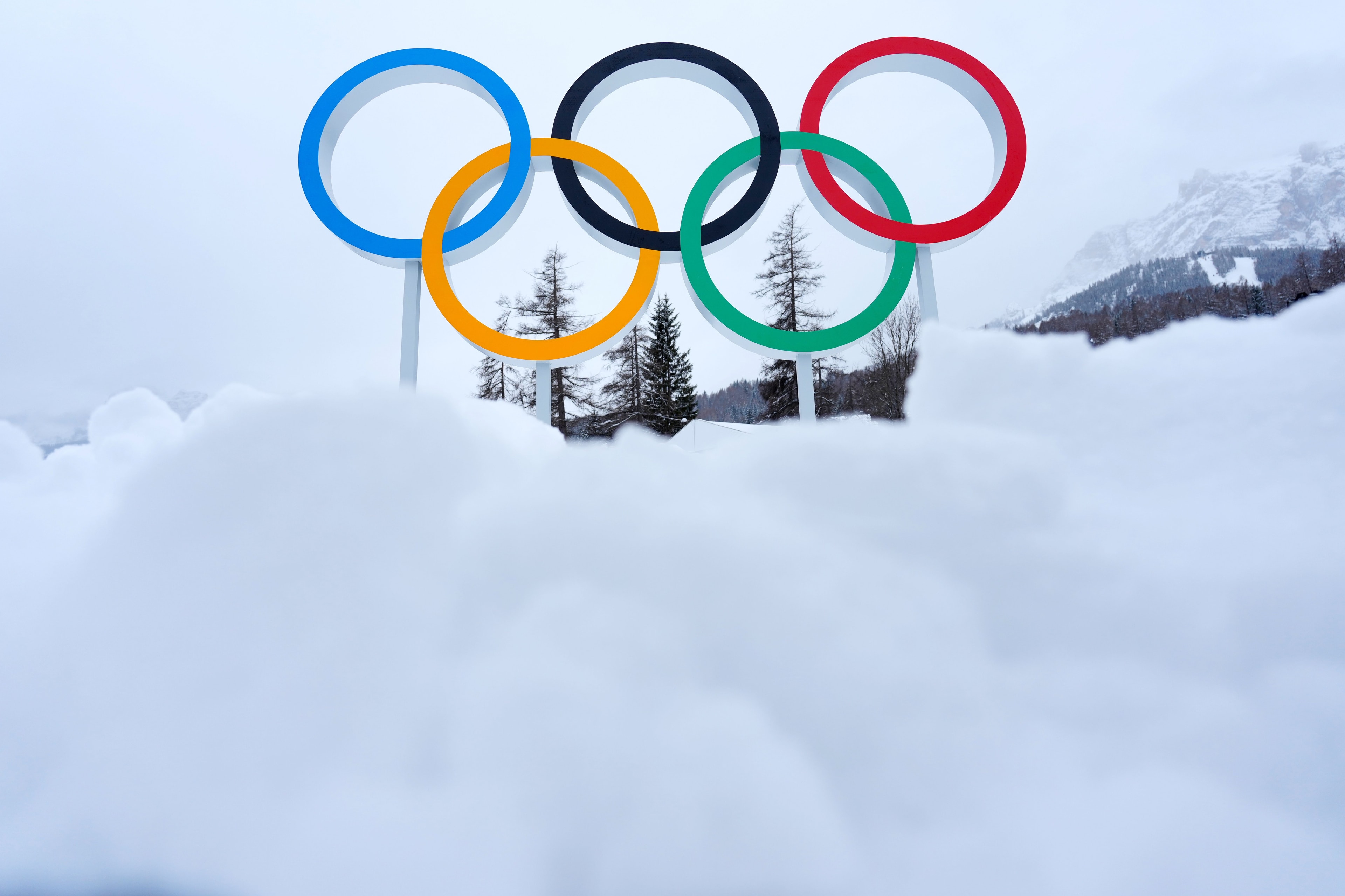 Олимпийские кольца в Италии. © Michael Kappeler, dpa / picture-alliance / ТАСС