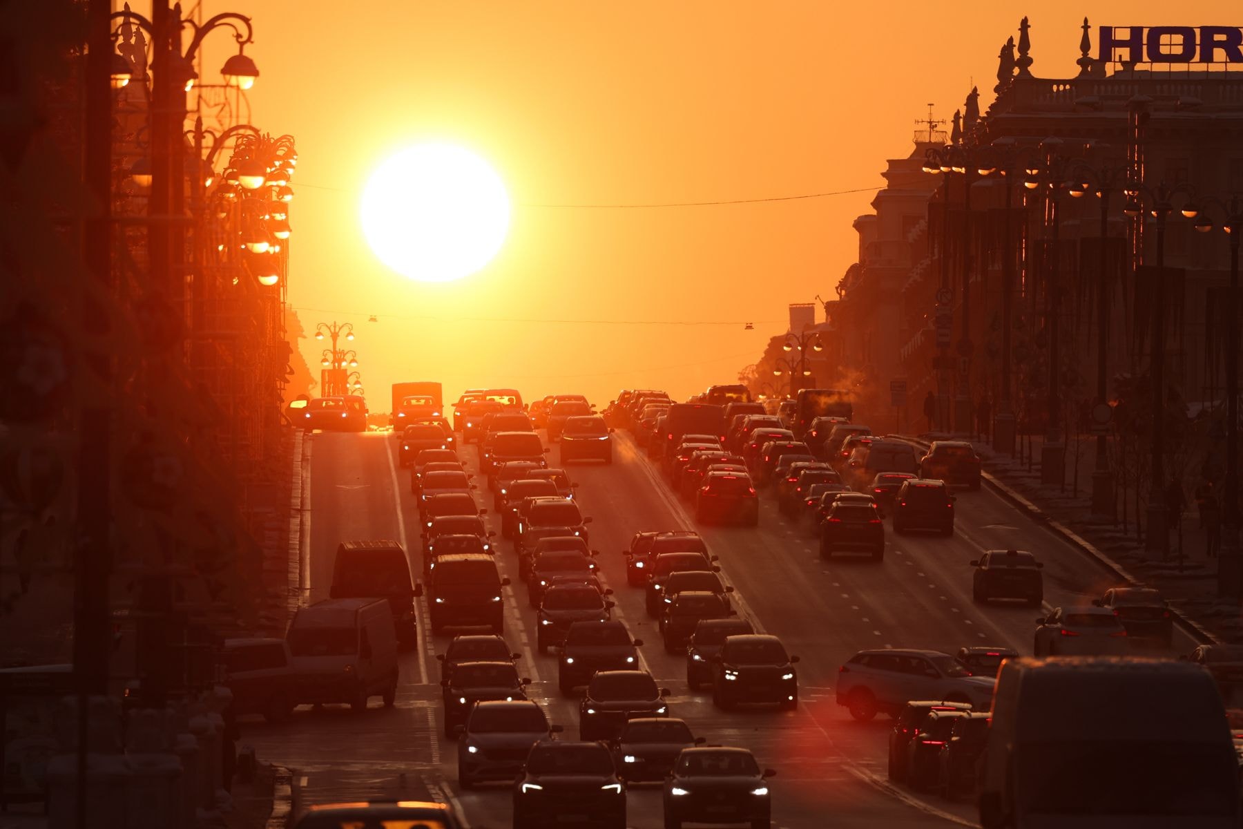 Закат солнца в Минске