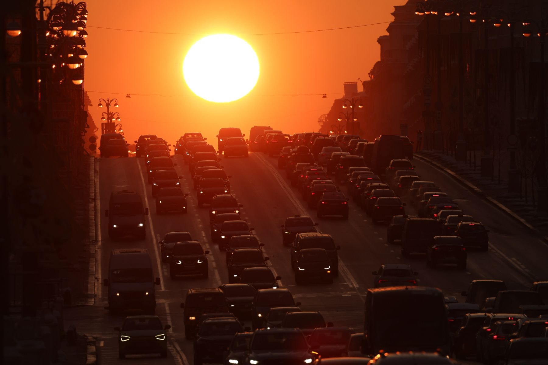 Закат солнца в Минске
