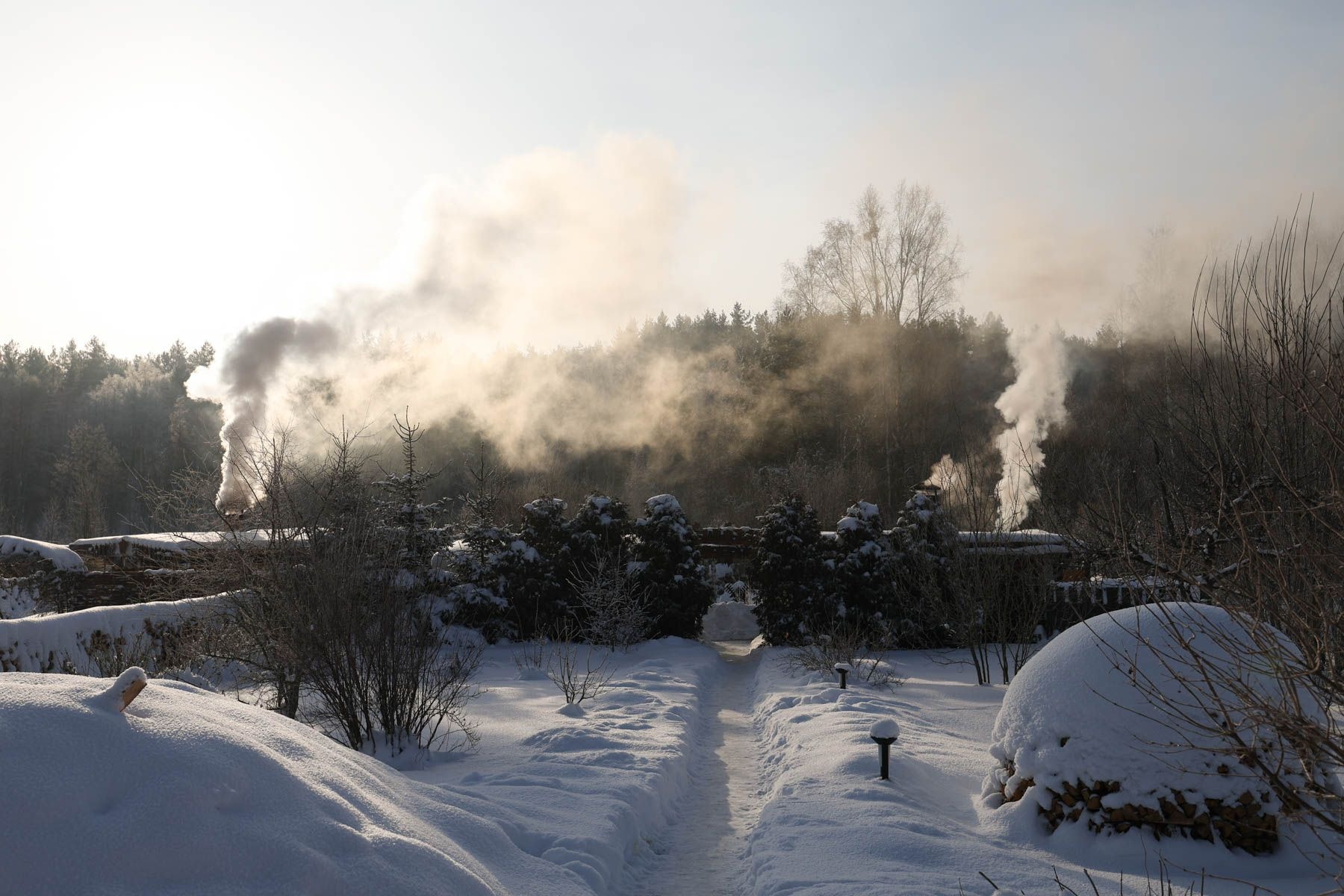 Деревня зимой