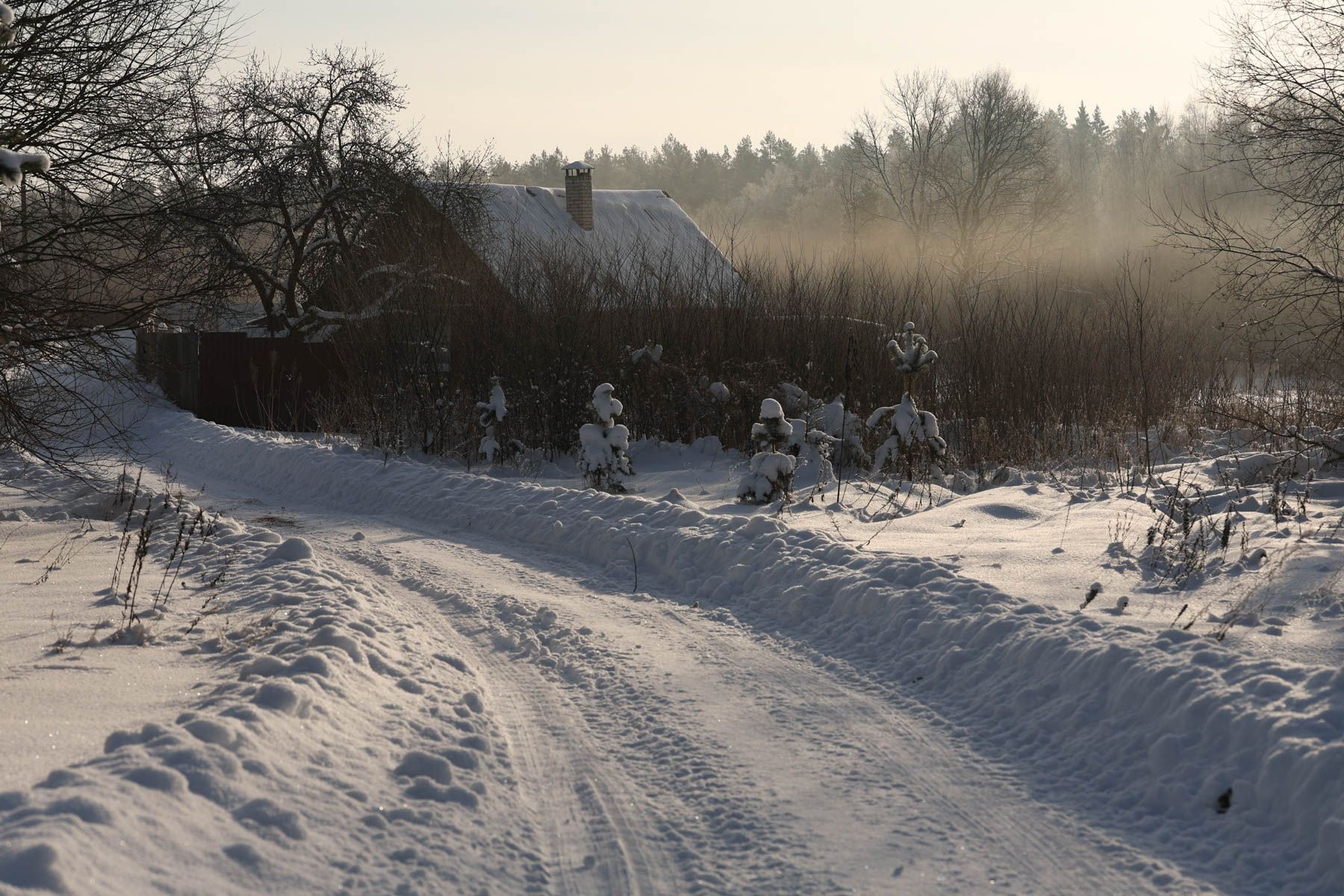 Деревня зимой