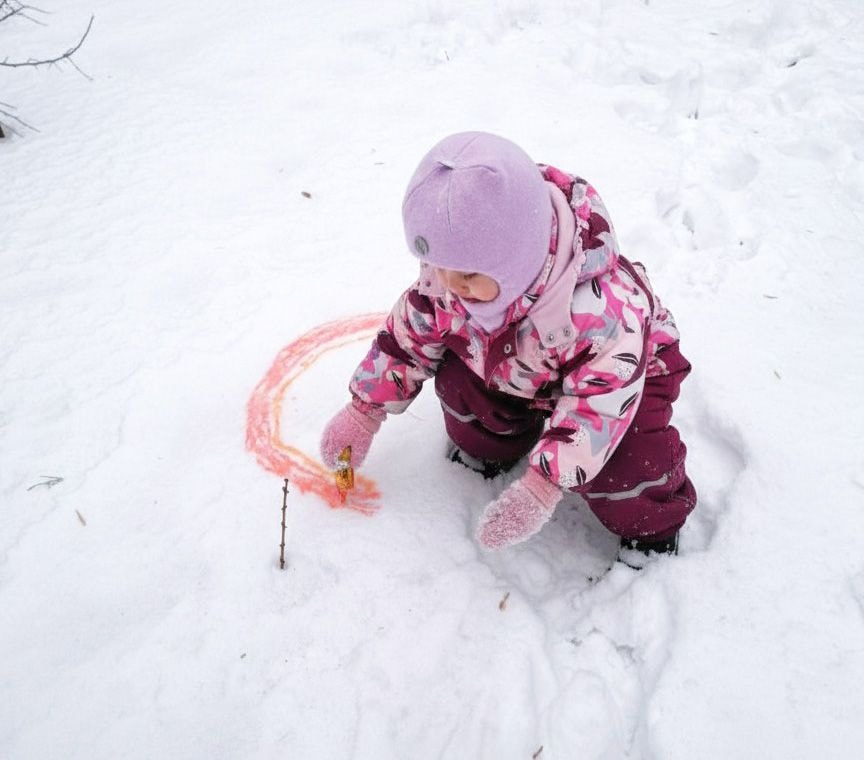 Рисуем на снегу. © Анастасия Писченкова, Times.by