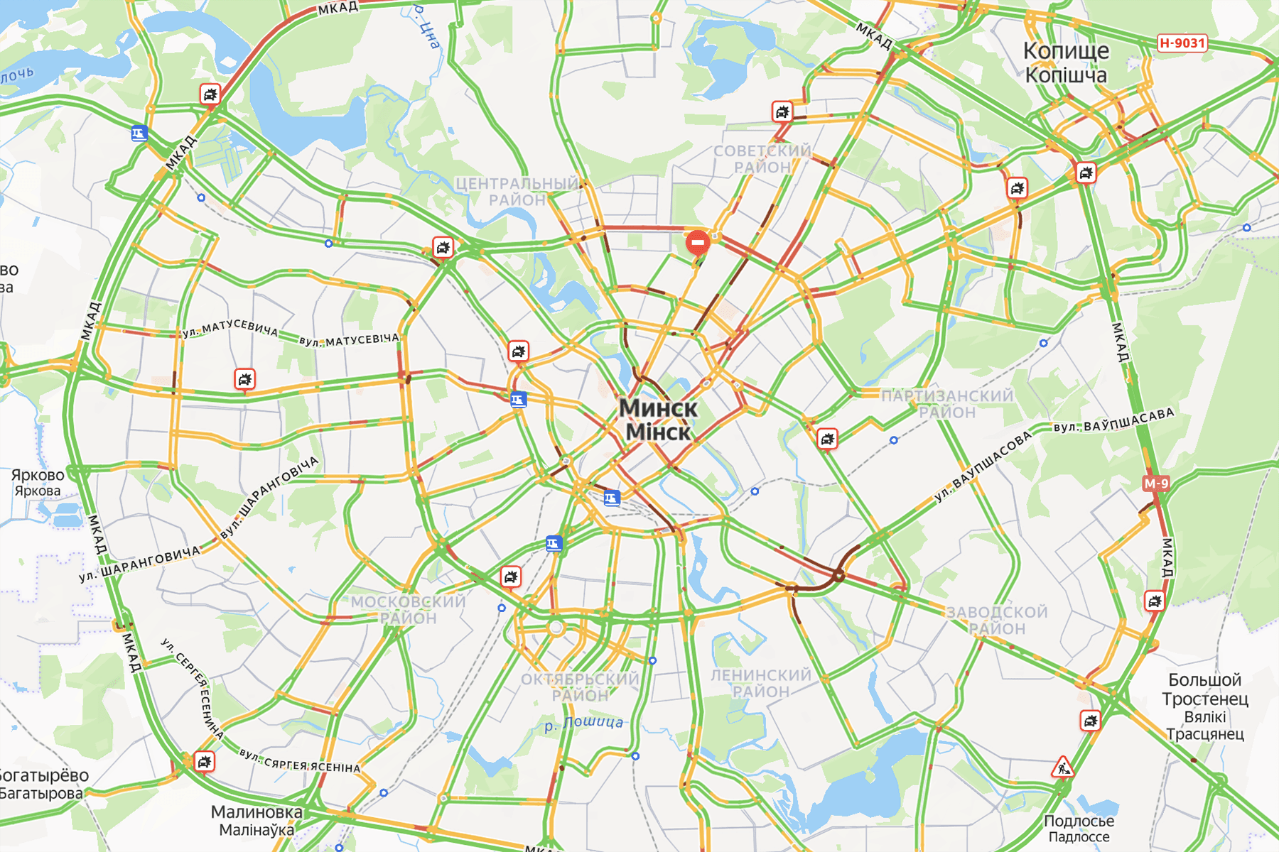 карта Минска