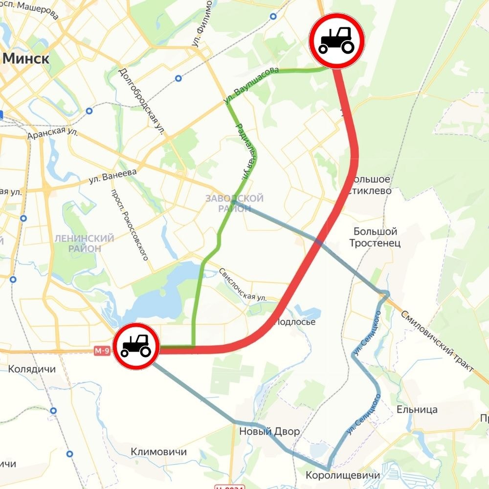 Карта - запрет движения МКАД
